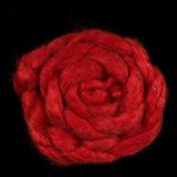 Pomegranate - Hand-dyed Tussah Combed Top/Sliver 25g