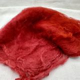 Hand-dyed Bombyx Silk Hankies - 'Lady in Red'