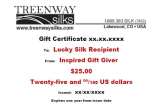 Gift Certificate-$ 25
