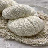 OmShanti White - 100% White Eri (Wild Silk) Yarn, 20/2 lace weight