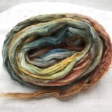 Salt Spring Island Limited Edition - 'Rainbow Trout' Silk/Cotton Combed Top/Sliver 25g