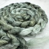 Silk/Retted Bamboo Combed Top/Sliver in Salt Spring Island Limited Edition colorway - 'Rosemary Sprig'  25g