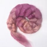 Salt Spring Island Limited Edition 'Smeared Lipstick' - Tussah Silk Roving/Sliver 25g