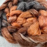 Silk/Retted Bamboo Combed Top/Sliver in Salt Spring Island Limited Edition colorway - 'Coffee Break'  25g