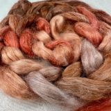 Silk/Retted Bamboo Combed Top/Sliver in Salt Spring Island Limited Edition colorway - 'Moab'  25g