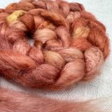 Salt Spring Island Limited Edition 'Copper Rose' - Tussah Silk Combed Top/Sliver 25g