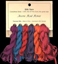 Canadiana Series – Arctic Red River: Bordello 20, Mardi Gras 205, Intrepid 48, Pomegranate 12, Mermaid Tears 14, Wild Bordeaux 209