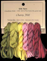 Canadiana Series – Cherry Hill: Bordello 20, Star Ruby 223, Ballet Slippers 22, Golden Aspen 201, Tequila Sunrise 951, Pheasant Green 952