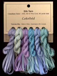 Canadiana Series – Lakefield: Sea Lyric 11, Ice Poppy 8, Sea Spray 16, Wild Orchid 53, Pistachio 41, Winter Solstice 3