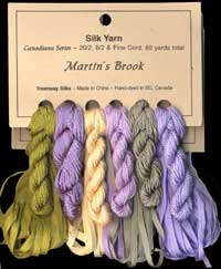 Canadiana Series – Martin's Brook: Wisteria 217, Eucalyptus 215, Wild Orchid 53, Narcissus 38, Soft Iris 216, Tequila Sunrise 951