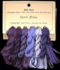 Canadiana Series – Spirit River: Midnight Blue 1, Winter Solstice 3, Bluebery Haze 2, Purple Rain 49, Intrepid 48, Italian Plum 957