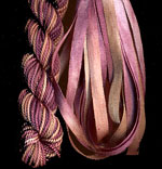 montano series fine cord silk thread and 3.5mm silk ribbon in eucalyptus bark