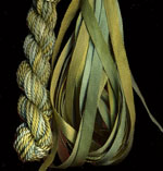 montano series fine cord silk thread and 3.5mm silk ribbon in meadow