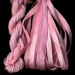 montano series fine cord silk thread and 3.5mm silk ribbon in shell