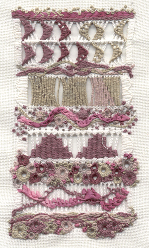 Marjorie E. Holme - needleweaving and embroidery sampler