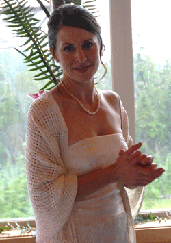 Abra Palumbo daughter's wedding shawl